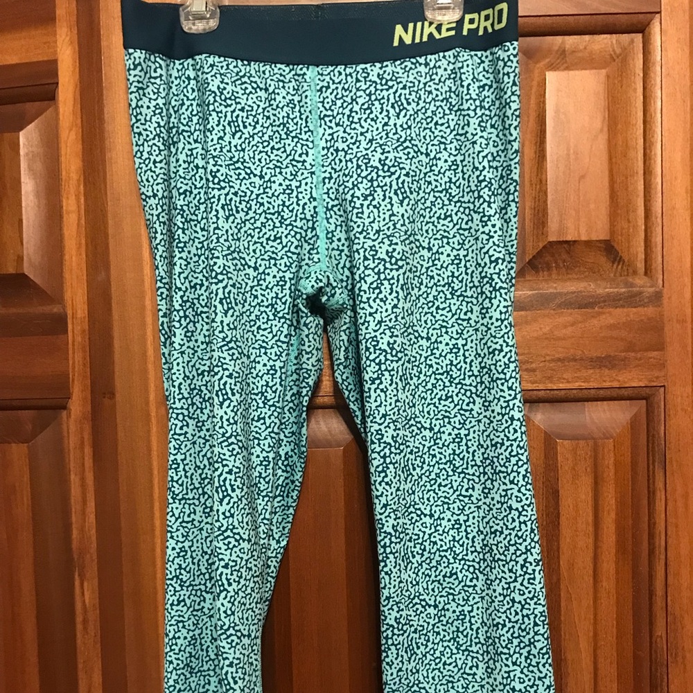 Nike Pro blue print workout pants